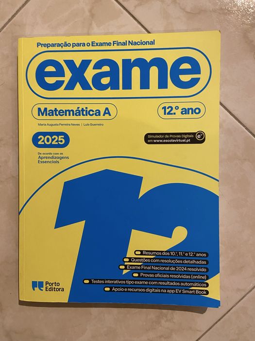 Preparação para Exame Final Nacional Matemática  A 12.°ano 2025