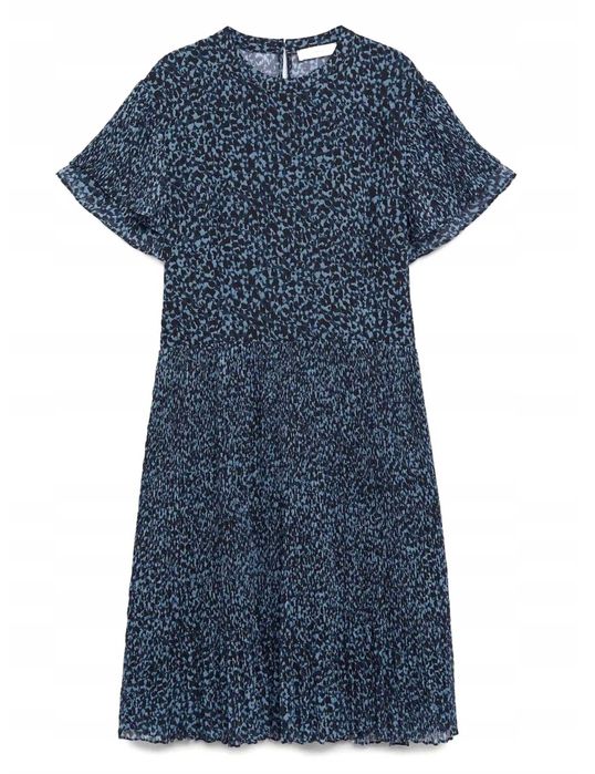 Mango lejąca sukienka z kolekcji Teen zwierzęcy deseń