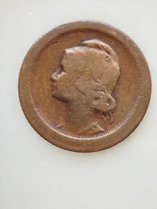 Moeda antiga de 5 centavos da república portuguesa do ano 1927 ,  rara