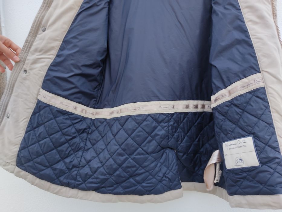 Impermeável /Casaco parka bege, Massimo Dutti- NOVO