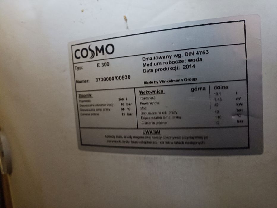 Bufor boiler 300l