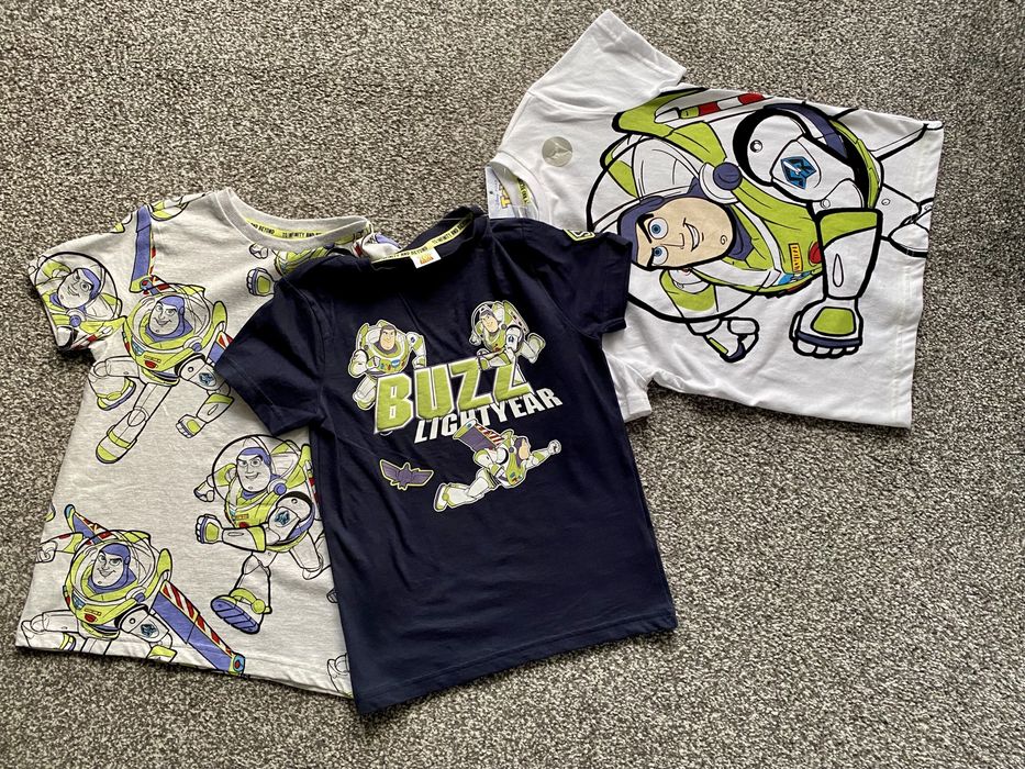 T-shirty 122 cm Toy Story BUZZ Pixar F&F 6-7 lat Koszulki 3 pak Disney