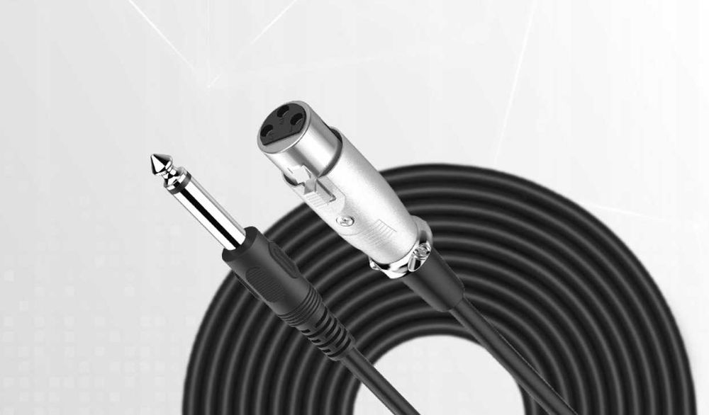 Przewodowy mikrofon dynamiczny tonor k1 kabel xlr 5 m jack 6 35 mm