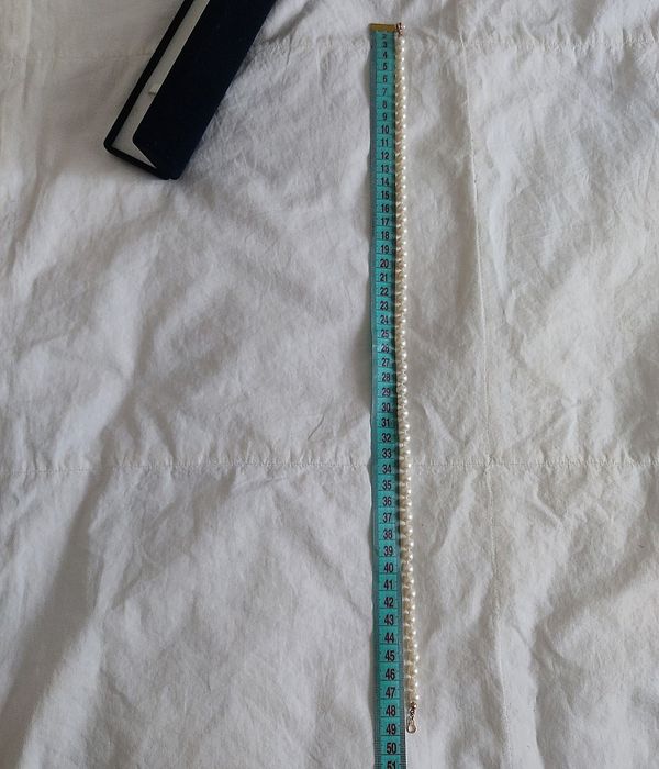 Ожерелье с жемчуга, золотая застёжка, 585 проба, 49 см