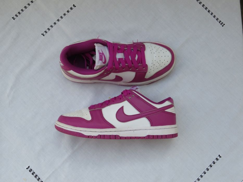 Nike Dunk Low White Pink - Rosa Forte - Tamanho 35.5