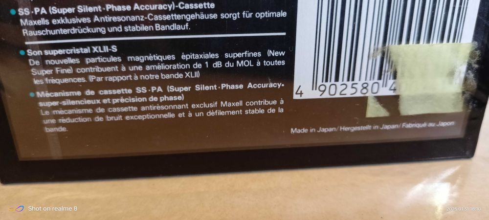 Kaseta magnetofonowa Maxell XL II S90 NOWA