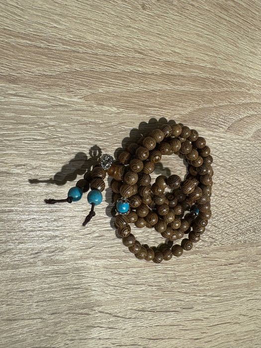 Mala brązowa różaniec buddyjski sznur modlitewny 108 mała