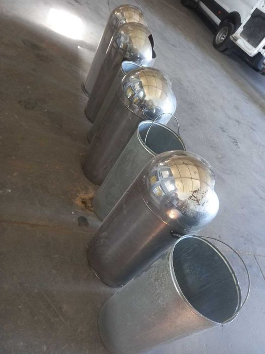lote 4 caixotes do lixo em inox