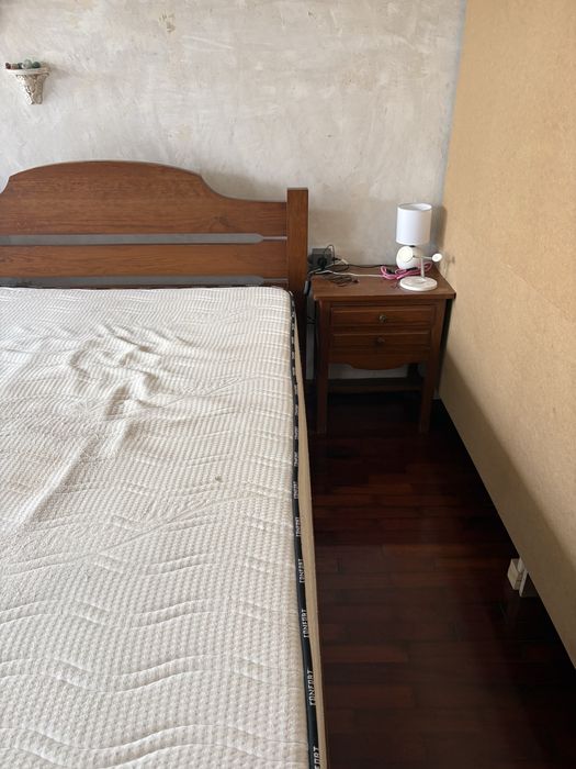 Cama casal 160 x 200 com cabeceiras e colchão