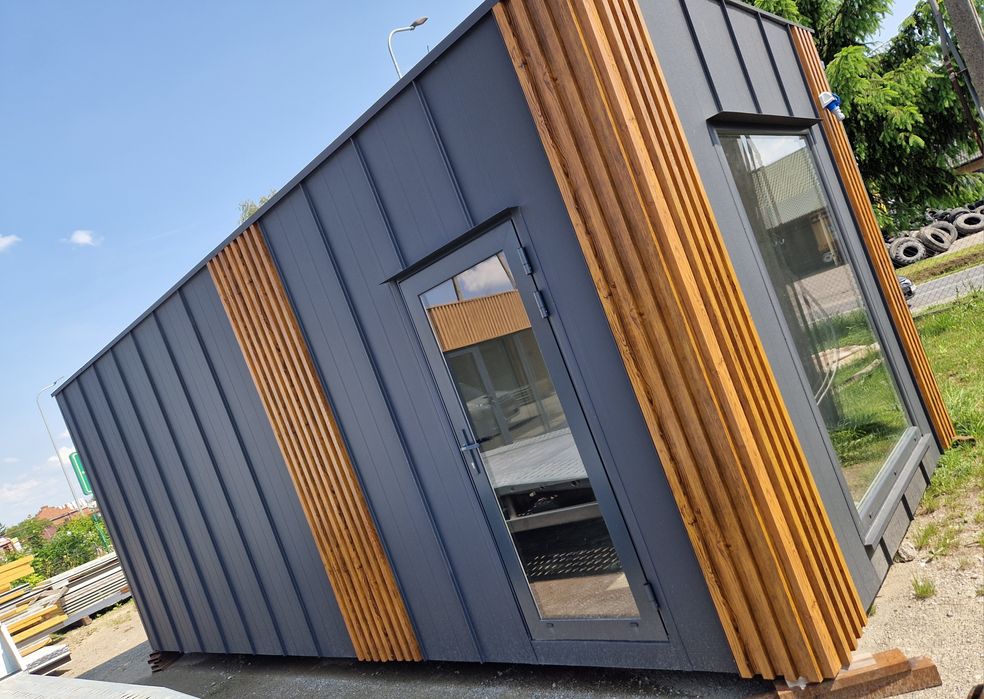 Kontener biurowy/ magazynowy/handlowy 7x3 z płyty PIR gotowy do odb.