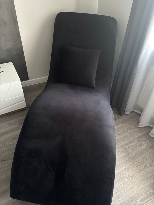 Szezlong fotel leżanka czarny jak nowy! Rezerwacja