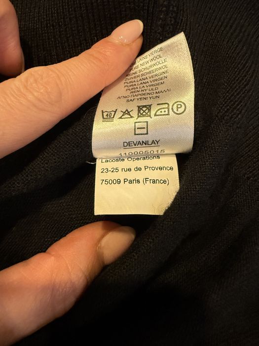 sweter Lacoste L wełna