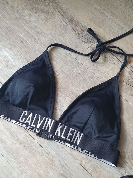 Strój kostium kąpielowy Calvin Klein r. S wiązany czarny oryginalny