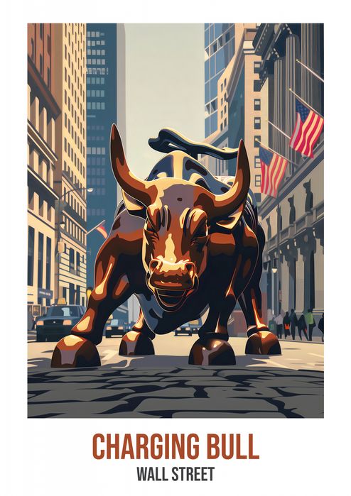Plakat 59,4x84,1cm Charging Bull
