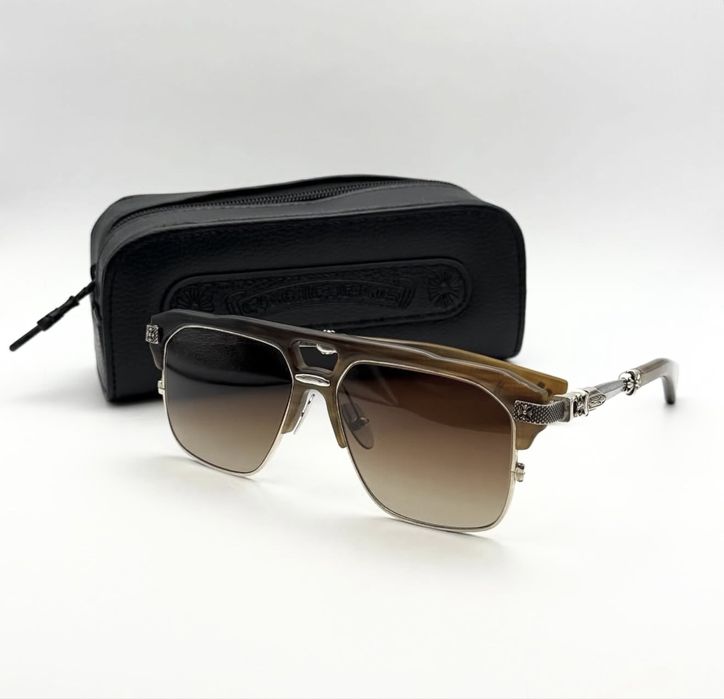 Срібні окуляри Chrome Hearts
