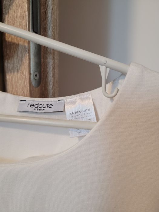 La redoute biała bluzka z falbanką roz XL/XXL