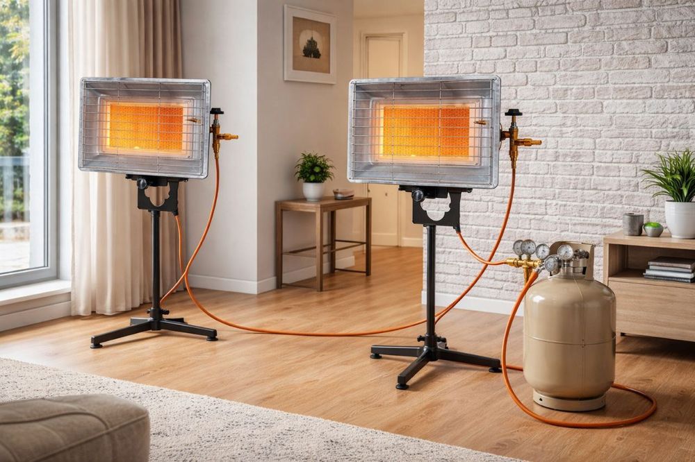 Газовый инфракрасный обогреватель Ravanson BRI 85N 3,4 кВт + редуктор