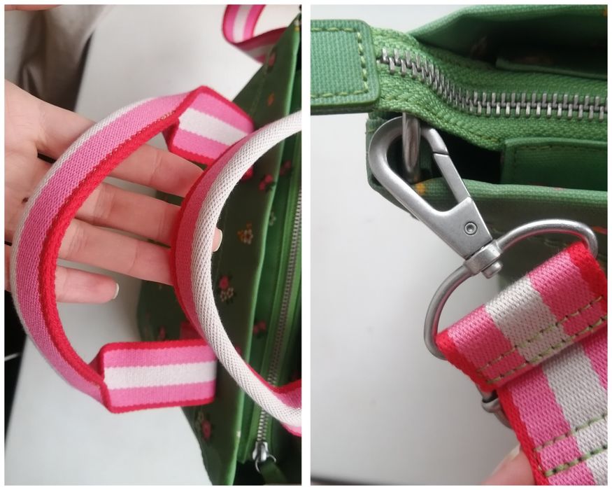 Сумка Cath Kidston зелена через плече стильна квіти квітчаста модна