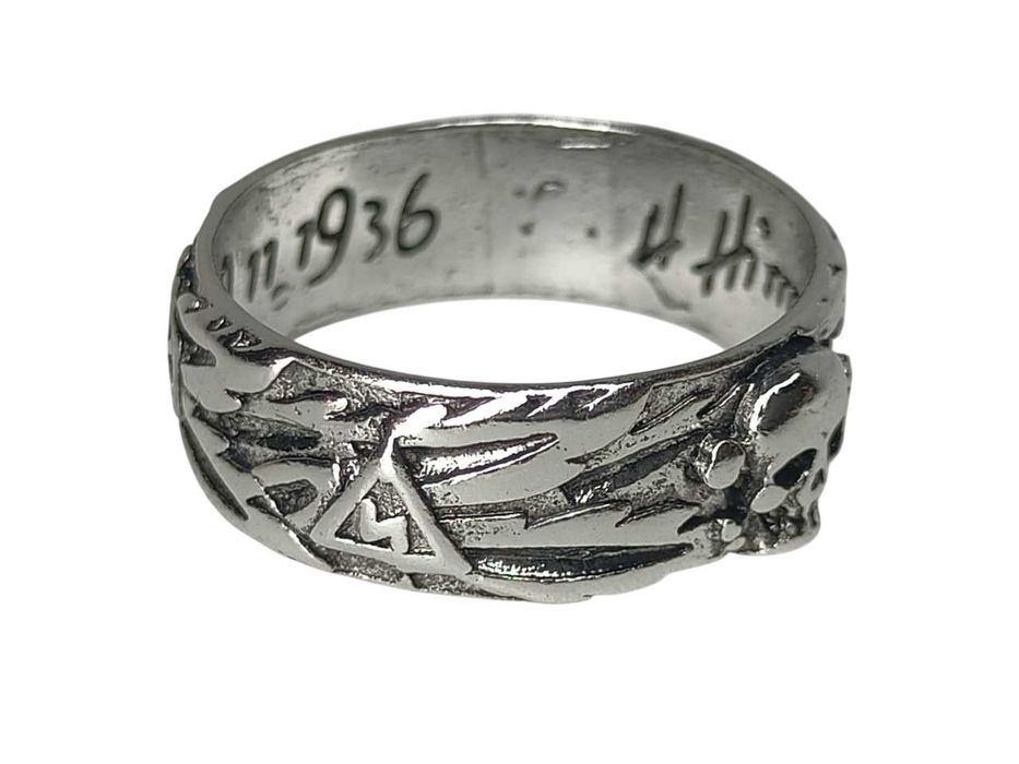 Перстень печатка кольцо череп с гравировкой