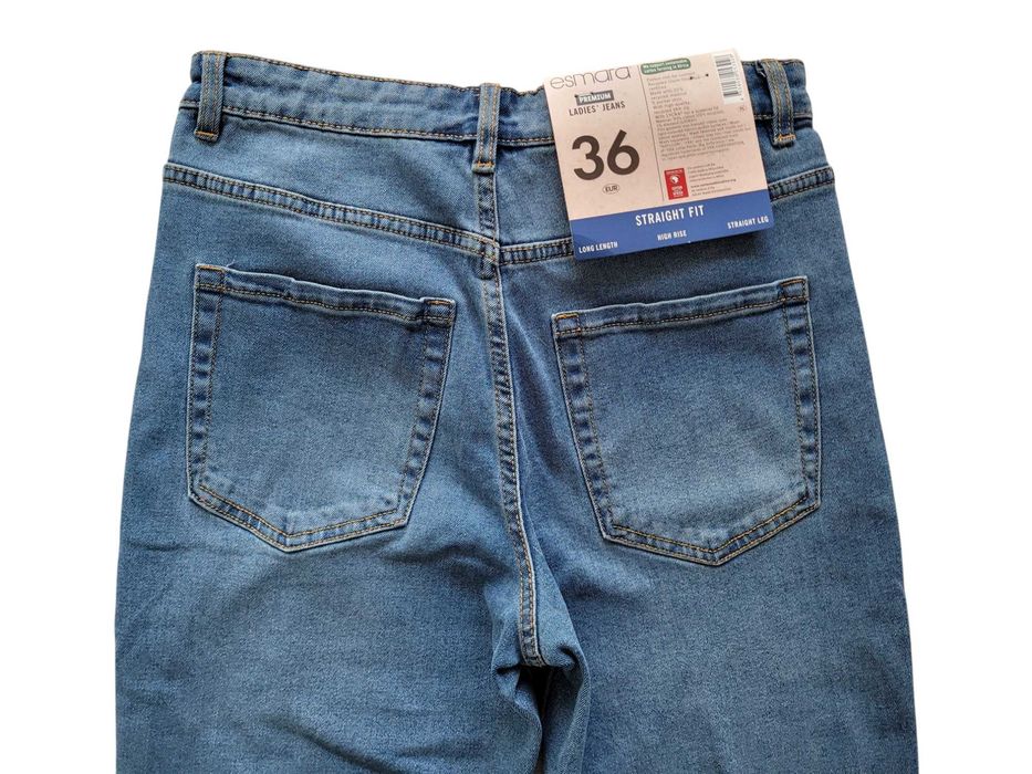 Nowe jeansy damskie 36,S spodnie proste Esmara straight fit