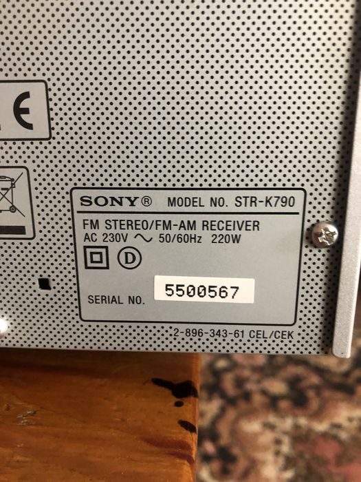 Ресівер (Усілітель) Sony STR K-790 800ватт