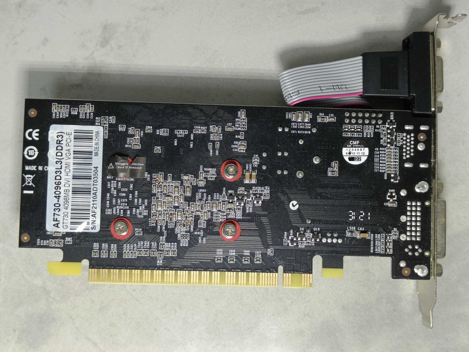 Відеокарта Nvidia AFOX GT730 4GB DVI VGA HDMI у ВІДМІННОМУ Стані