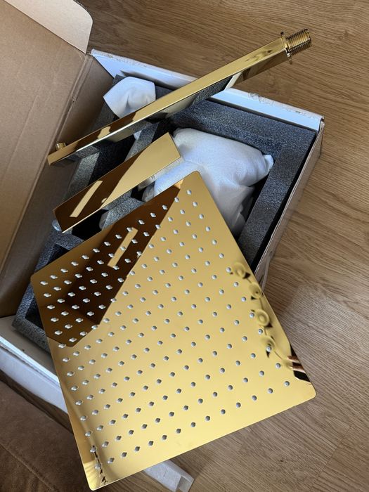 Zestaw prysznicowy bateria prysznicowa podtynkowy caly komplet montazowy nowy 30 cm slim deszczownica i kran