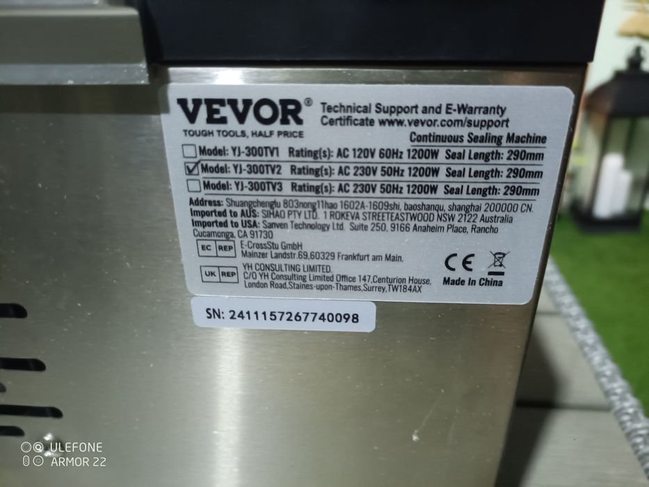 Máquina de vácuo vevor