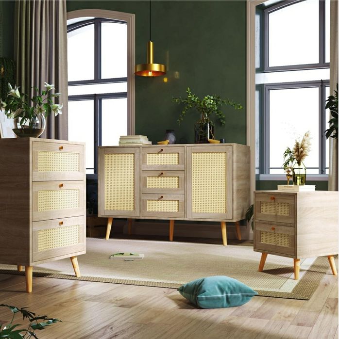 Stolik nocny z 2 szufladami, szafka nocna.40 x 40 x 55 cm