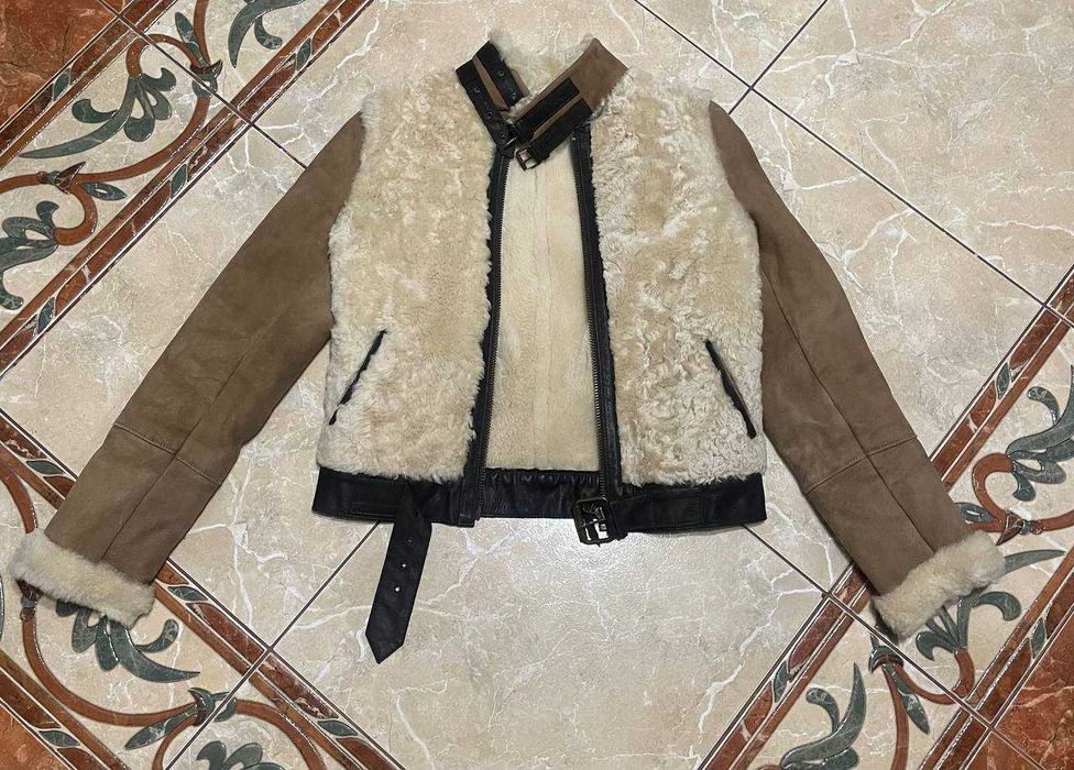 Zara (S) — Винтажная дубленка-авиатор  / Оригинал