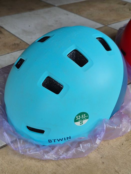 Kask rowerow Btwin (Decathlon) rozmiar S 52-55niebieski