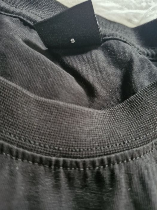 Koszulka męska tshirt bawełniany czarny grubszy materiał solidna s bos