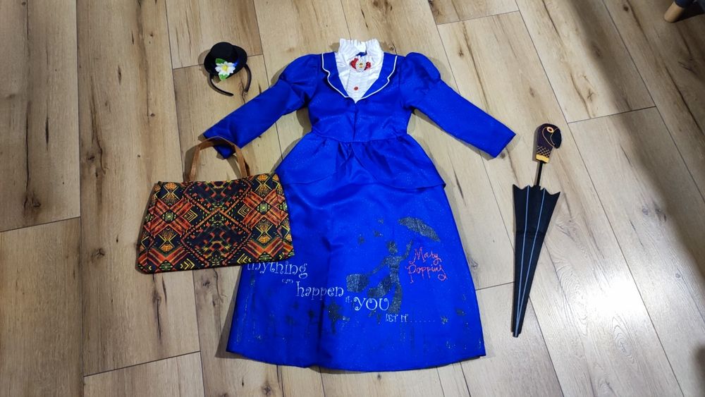 Zestaw strój sukienka Mary Poppis 7-8 lat 122-128 cm