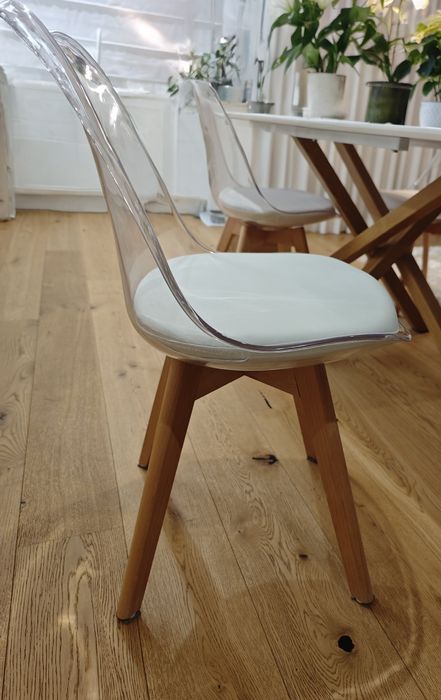 Krzesło przezroczyste Edwin  kpl 4 szt.