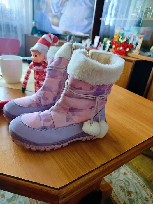 Śniegowce dziecięce pompony ocieplane 33 Deichmann