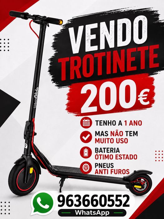 Trotinete com pneus anti furo