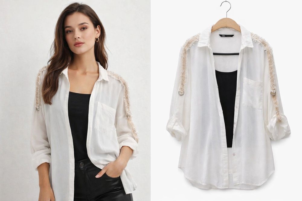 Сорочка біла оверсайз Tommy H.,сорочка жіноча бренд