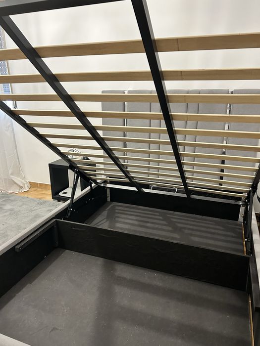 Cama Sommier Estofado Cinza Premium - Feita por Encomenda