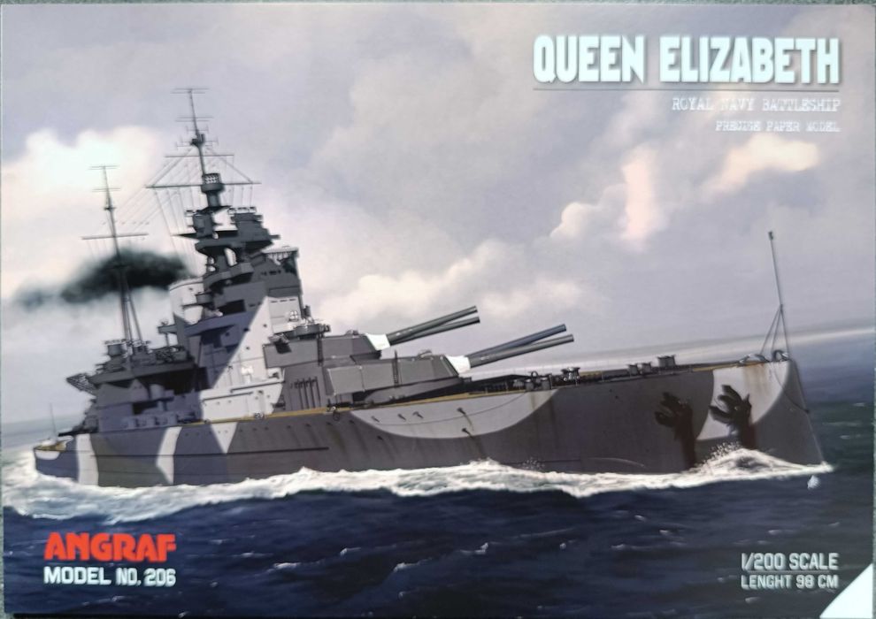 Model kartonowy Angraf 206 : okręt liniowy QUEEN ELIZABETH