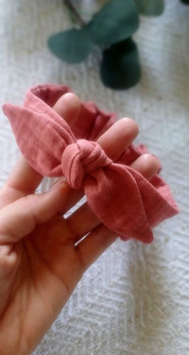 zestaw 2 szt opaska pin up wiosna muślin bawełna