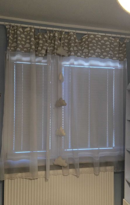 Firanki dziecięce chmurki 2 sztuki