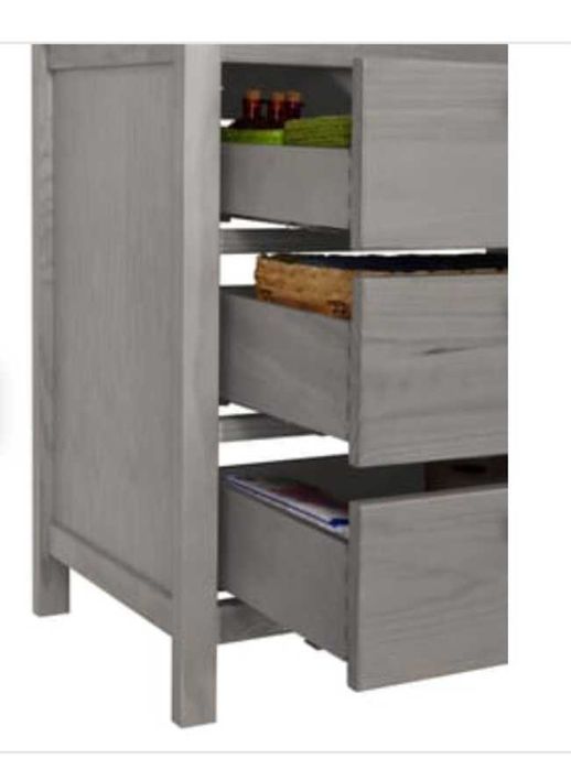 móvel de casa de banho cinza 120cm com 6 gavetas