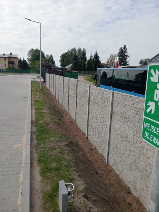 Ogrodzenia betonowe panelowe montaż produkcja