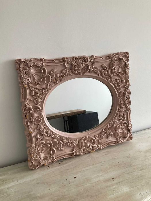 espelho pormenores florais rosa