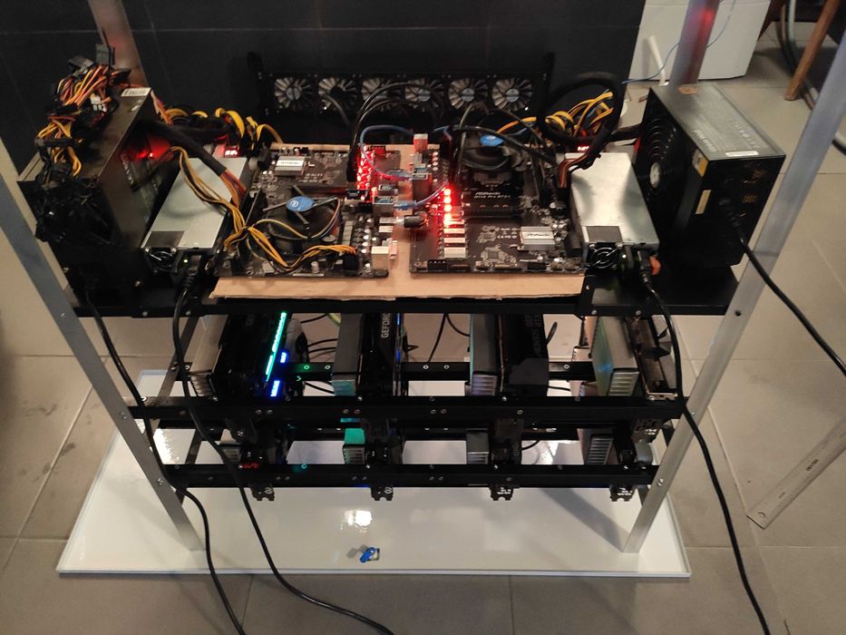 8x RTX 3090 24GB – 2 RIGi 192GB VRAM do AI/LLM i kopania + chłodzenie immersyjne z odzyskiem ciepła, Shell S5 X