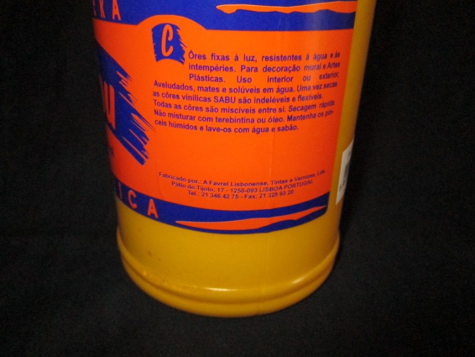 Tintas SABU Amarelo Cromo Têmpera Vinílica 1000ml novo