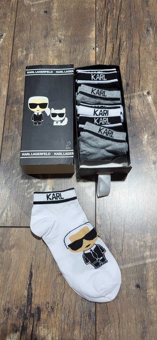 Karl ludzik komplet skarpet białe szare czarne bawełna premium 6 par