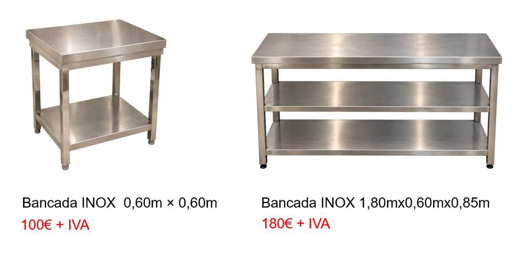 Mobiliário e equipamento inox