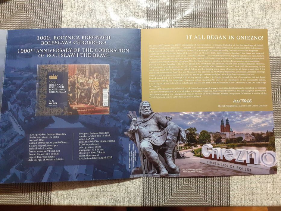 Folder Koronacja Bolesława Chrobrego + folder Hołd Pruski zestaw