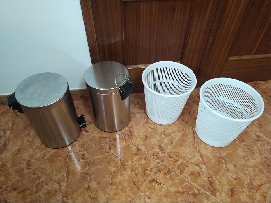 Caixote de lixo em inox caixote em plástico escola casa quarto coz